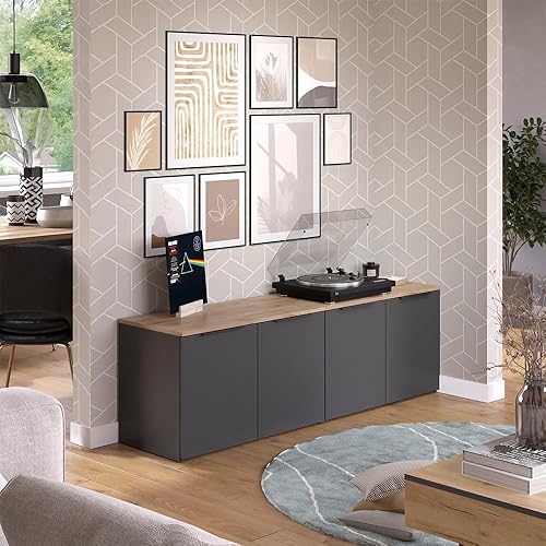 Vicco Meuble-paroi Wido, Blanc/Sonoma, 2 pièces - Nail Gallerys