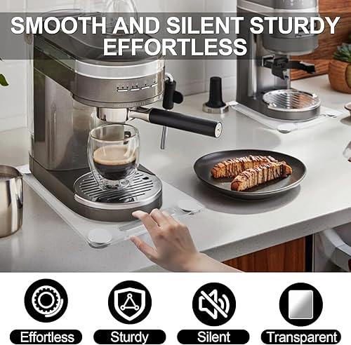 Planche coulissante pour Thermomix TM6 TM5 avec roulettes à 360 °, 26 x 36 cm, planche à roulettes en acrylique, légère Thermomix (transparent) - Nail Gallerys