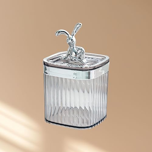 Porte-cure-dents Créatif Transparent,Distributeur de Cure-dents de Grande Capacité Distributeur de Cure-dents en Plastique avec Couvercle pour la Maison et le Restaurant(Gris) - Nail Gallerys