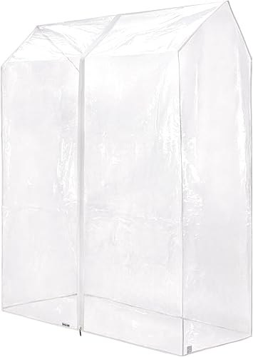 HANGERWORLD Housse transparente pour tringle de vêtements de 1,2 m (120 cm), équipée d’une fermeture éclair solide et d’une pochette de rangement - Nail Gallerys