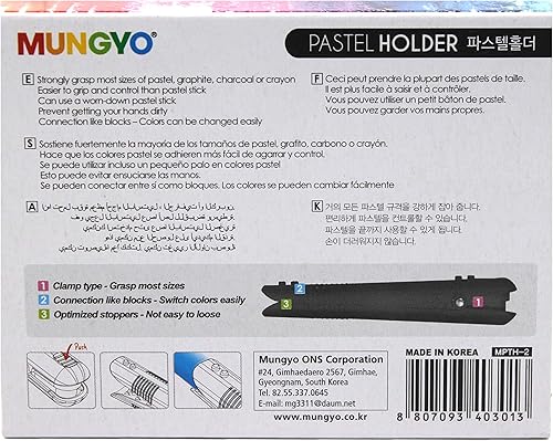 Mungyo Lot de 2 porte-craies pour pastels à l'huile - Nail Gallerys