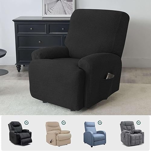 Housse de canapé inclinable et relaxante extensible 2 places, housse de canapé inclinable universelle avec poches, housse de chaise lavable 6 pièces, housses de canapé de massage électrique(Bianco,2 p - Nail Gallerys