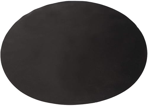 Tapis de table de cuisson à induction, tapis rond en silicone pour micro-ondes, lavable, antiadhésif, résistant à la chaleur, cuisinière à gaz, barbecue, tapis en silicone rond noir 40 cm - Nail Gallerys