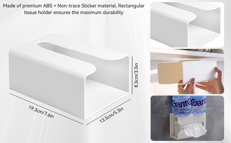 Boîte de mouchoirs adhésifs muraux pour le visage 