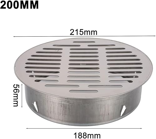 Tuyau d'évacuation de sol rond en acier inoxydable anti-blocage pour toit extérieur, balcon, jardin, 50–200 mm, différentes tailles disponibles (83 mm) - Nail Gallerys