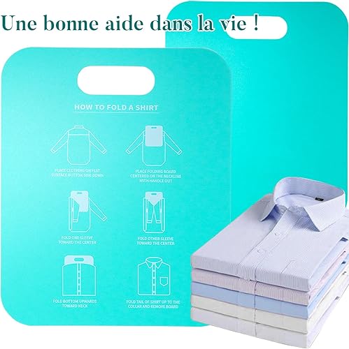 Orrdiffi 2 Pièces Planche Pliante pour Vêtements,Planche a Plier le Linge en Plastique,Organisateur de Rangement pour Vêtements,Pliantes pour Chemise,T-Shirts,Chandails,Robe - Nail Gallerys