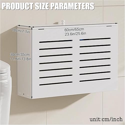 Élégant petit cache-radiateur moderne avec étagère de rangement pour décoration d'intérieur, parfait pour le salon (L x H x P) : 60 x 35 x 18 cm - Nail Gallerys