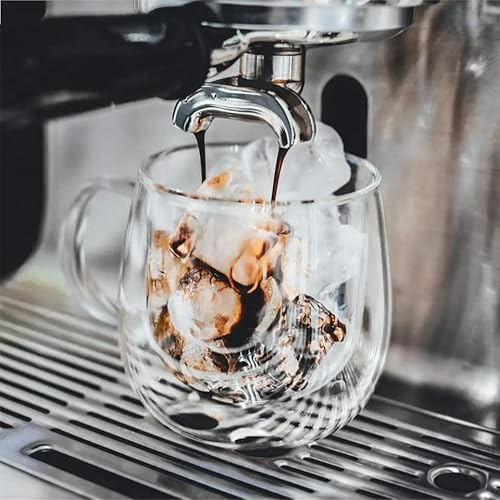 Bewunder Lyon Lot de 2 verres isothermes à double paroi (avec anse) (2 x 350 ml) - Le cadeau d'hiver idéal - Nail Gallerys