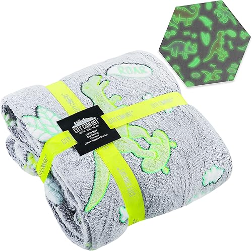 CityComfort Plaid Polaire pour Lit Enfant, Couverture Polaire Bébé Motif Dinosaure, pour Lit Enfants Garçons Filles, Couverture Phosphorescente Douce - Nail Gallerys