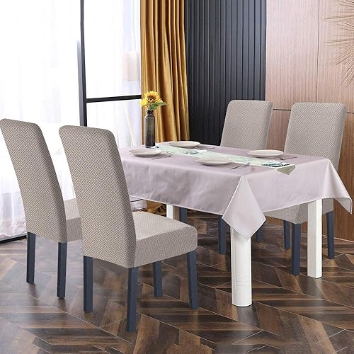 O'woda 2 Pièces Housse de Chaise, Imprimé Matériau Spandex élastique,Amovible Lavable,Couverture Extensible Chaise pour Décoratio Maison Hôtel Restaurant (Chameau) - Nail Gallerys