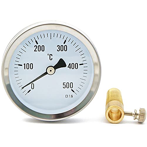 ESCO Thermomètre pour four à pizza, four à pain, chambre de fumage, four à bois, 500 °C - Nail Gallerys