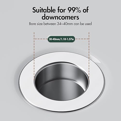 ZONJIE Lot de 2 bouchons de lavabo - Bonde d'évier - En laiton - Noyau de rebond - Type de bouchon de vidange (34-40 mm) - Bouchon de vidange universel de rechange - Nail Gallerys