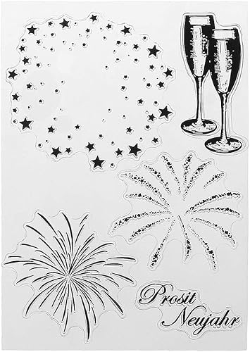 AIUI Tampon en silicone pour scrapbooking Motif feu d'artifice - Nail Gallerys