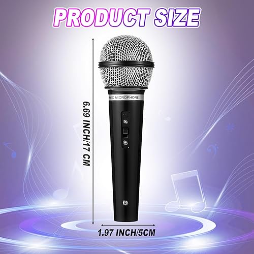YUXIANLB Faux microphone en plastique pour karaoké, musique, fête d'anniversaire, salle de classe, jeu de simulation ou accessoire de costume - Nail Gallerys