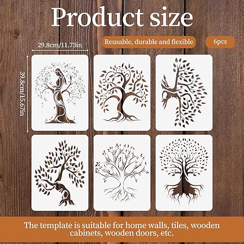 Grandes Pochoirs pour la Peinture, Pochoirs Muraux pour les Loisirs Créatifs Modèles d'Art Réutilisables pour Peindre Sur Bois Toile Sol Mur Carrelage Tissu Meubles (Feuilles Tropicales) - Nail Gallerys