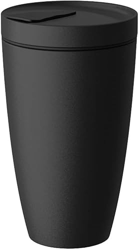 Villeroy & Boch Manufacture Rock Coffee To Go Becher, Porzellan de qualité supérieure, 290 ml, noir mat - Nail Gallerys