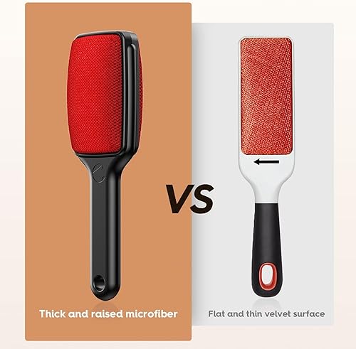 Brosse de nettoyage de cuisine double brosse anti-peluches pour vêtements réutilisable en velours (noir, 23,5 x 7 x 3 cm) - Nail Gallerys