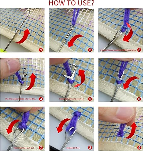 Kits De Crochets De Loquet Kits De Coussin De Crochet De Loquet Rose Rouge Kit De Coussin De Crochet De Loquet De Fleurs Fantaisie，Housse D'Oreiller Bricolage Faisant De La Toile Imprimée 43x43cm - Nail Gallerys