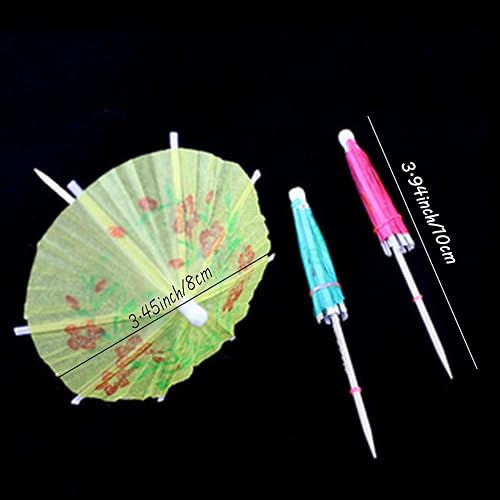 Xinlie Parapluies de Cocktail Parasol Cocktail Picks Cupcake Toppers Papier Parapluie Cocktail Décorations Cocktail Parapluies pour Bar Décoration Cocktail Accessoires Boire des Fruits Party (100 PCS) - Nail Gallerys