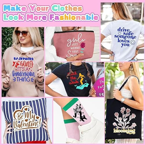 Giwnhvx Lot de Vinyles à Transfert Thermique - 30,5 X 30,5 cm à Repasser sur Vinyle pour T-Shirt, Vinyle HTV Compatible avec les Découpeurs Artisanaux à Presse à Chaud - Nail Gallerys