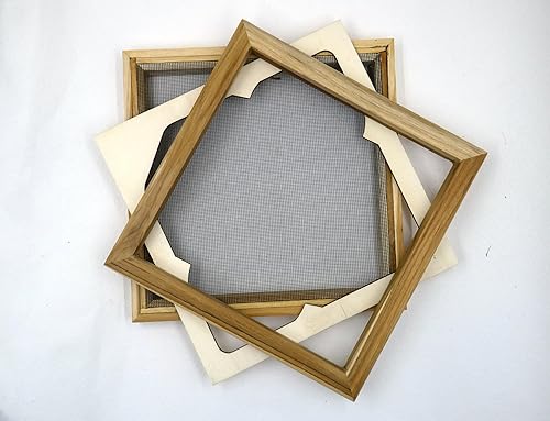 Cadre de créateur en papier carré 25 x 25 cm + insert pour papier vergé C6 - Outil traditionnel de qualité professionnelle - Avec instructions (français non garanti) - Nail Gallerys