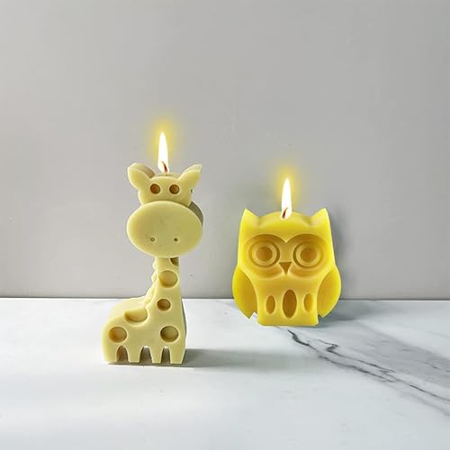 HyzaPhix 2pcs Moules à Bougie Silicone Moulle Animaux Resine Epoxy Moule Dinosaure Silicone Candle Mold pour Savon Bougie Parfumées Fait Main DIY Fabrication (B) - Nail Gallerys