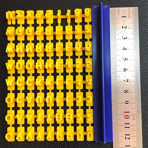 YouU Alphabet Nombre et Lettre Cookie Biscuit Stamp Embosser Cutter Fondant, Cookies Biscuit Lettres Stamp Embosser Moule Cutter DIY - Nail Gallerys