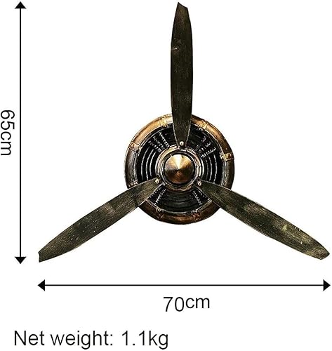 QBZS-YJ Décoration Murale, Fer forgé Rétro modèle d'avion Hélice, Moderne Creative Loft Restaurant Bar Décoration Murale - Nail Gallerys