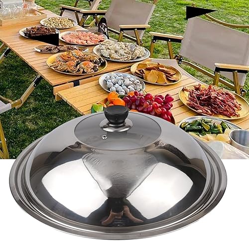 Couvercle de rechange universel en verre trempé de 40 cm avec poignée résistante à la chaleur pour casseroles, wok, poêles, ustensiles de cuisine, passe au lave-vaisselle - Nail Gallerys