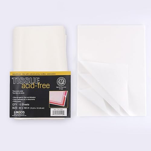 LINECO - Unbuffered Acid-Free Tissue Paper, 30x40', Pack of 12. - Nail Gallerys