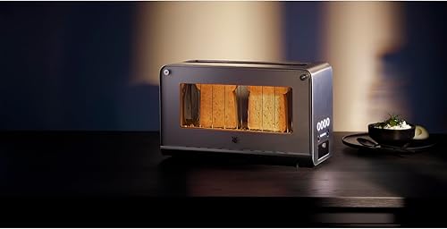 WMF Lono Grille-pain vitré avec grille réchauffe-viennoiseries, 2 tranches, XXL, support motorisé, fonction réchauffage, 7 niveaux de brunissage, grille-pain en acier inoxydable mat - Nail Gallerys