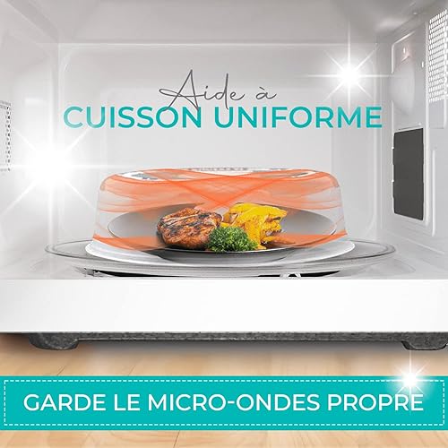 Couvercle pour micro-ondes et four avec sortie de vapeur, ustensile de cuisine, parfait pour les petits et grands micro-ondes petits et grands, en plastique 0 % BPA - Nail Gallerys