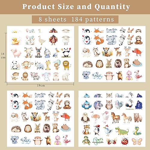 FloraVigo Lot de 8 autocollants à paillettes pour enfants, filles, scrapbooking, albums, cadeaux (licorne) - Nail Gallerys