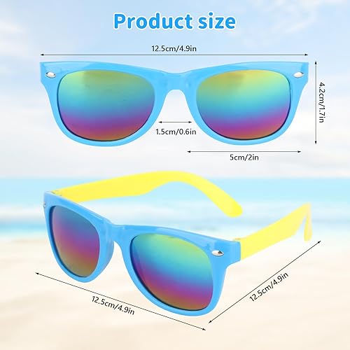 Hojalis Lot de 12 paires de lunettes de soleil polarisées pour enfants de 3 à 8 ans avec protection UV400, pour l'été, la plage, la piscine, les anniversaires, Plusieurs couleurs. - Nail Gallerys