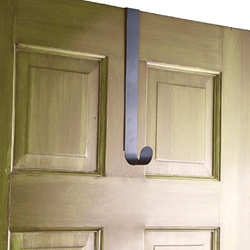 Hangage de Porte de Couronne de Noël, Cintre de Couronne de couronnes à Double Face Crochet en métal au-Dessus de la Porte Porte-Droite pour la Porte d'entrée des Sacs de décorations de Noël (Noir) - Nail Gallerys