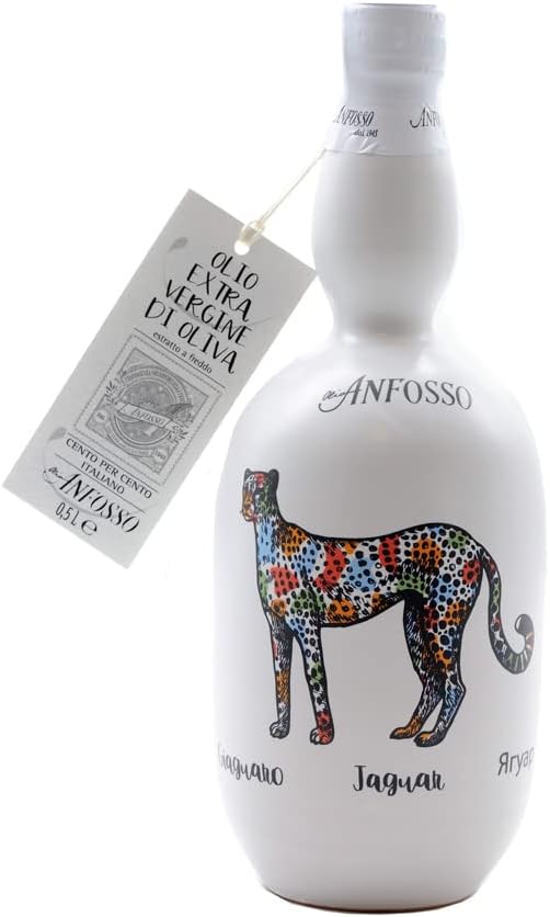 Bouteille en céramique Léopard avec Huile d’Olive Extra Vierge 500 ml - Nail Gallerys