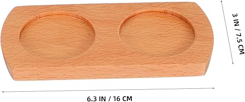 VALICLUD Support Bois pour Moulin à Poivre Et Sel Plateau Antidérapant Bois pour Cuisine Accessoire Élégant pour Rangement des Épices - Nail Gallerys