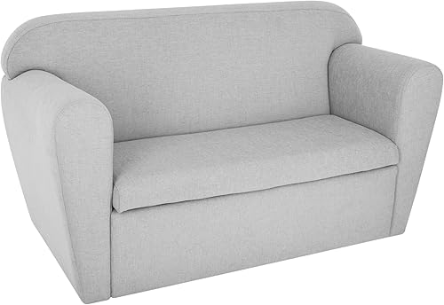 WEB2O - 620370 - Banc Canapé Fauteuil Double pour Enfants avec Coffre à Jouets Gris - Nail Gallerys
