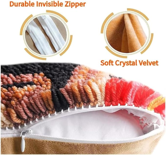 ASONGLINGO Kit Crochet De Verrouillage Tapis Diy Broderie Pour, Kit Tapis Point Noué À Faire Pour Débutants, Latch Hook Canevas Coussin Point 43X43Cm(Cheval animal et ciel étoilé) - Nail Gallerys