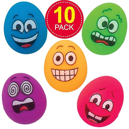 Baker Ross Mini balles rebondissantes œufs de Pâques (Paquet de 10) AT546 - Nail Gallerys