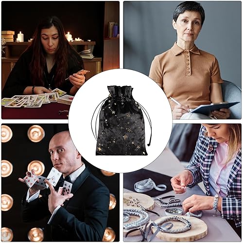 Nexusectar Sac De Tarot En Velours Fait À La Main - Sachet En Velours Des Cartes Oracle, Sacs De Tarot À Cordon | Sac À Cordon À Bijoux, Sacs Bijoux De Cartes Oracle Exquises, Élégant De Et Dés - Nail Gallerys