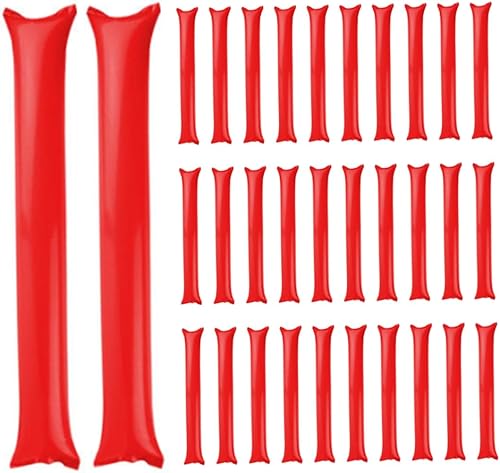 Sticks de Tonnerre applaudissant Le bâton Gonflable Thunder Stick Plastic Spirit Noise Maker pour l'événement Sportif Party Birthday Party 50pcs 60 * 10 Blanc - Nail Gallerys