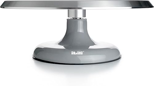 IBILI - Plat rotatif Prof pour gâteaux, 29 cm, aluminium, Argent - Nail Gallerys