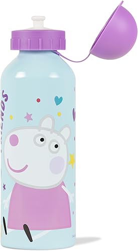 Peppa Pig Bouteille d'eau bleue pour enfants en aluminium avec paille 500 ml pour l'école - Nail Gallerys