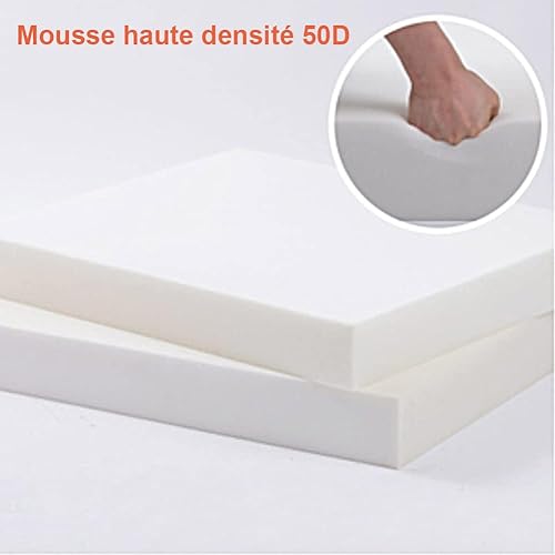 Yuly Mousse de Forme de Rechange pour Coussin de 3/5/8/10/15 cm D'épaisseur,Taille Personnalisable,Haute Densité 50D - Mause pour Canapé,Matelas,Chaise,Fauteuil,Bancs,Decouper - Nail Gallerys