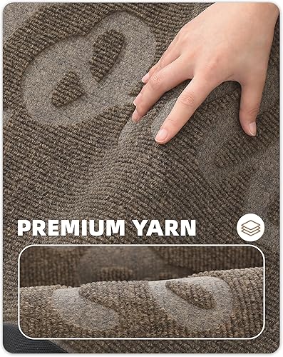 COLOR&GEOMETRY Home Paillasson Exterieur Entree 43.5 x 75 cm, Paillasson d'extérieur Antidérapant Durable, Tapis Exterieu Imperméable pour Entrée, Balcon, Jardin (Gris) - Nail Gallerys