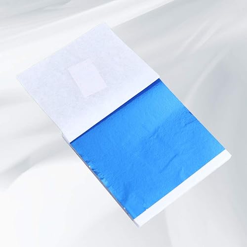 Healifty 50pcs Feuilles d'or Multi Couleur Feuille métallique Feuille de Papier pour Arts dorure Artisanat décoration Bleu - Nail Gallerys
