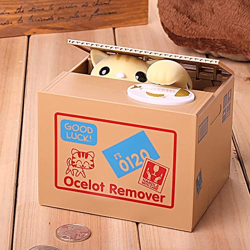 Tirelire chat électronique pour enfants et adultes, tirelire pour pièces tirelire drôle pour petits échanges - Money Bank (Jaune) - Nail Gallerys