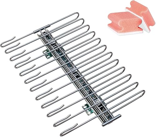 WENKO Cintre Extensible pour 12 Pantalons à Fixer dans l'armoire - Métal chromé - 33 cm - Nail Gallerys