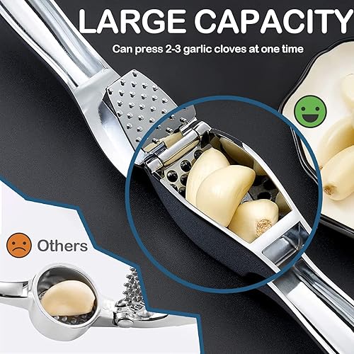 Presse-ail, FlyWave Ecrase Ail Acier, Lave-vaisselle Presse Ail Inox Professionnel, Fort Utile Coupe Ail pour Couper l'ail et Cuisiner Dans la Cuisine - Nail Gallerys